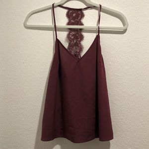 Anthro (Eloise) tank with back lace detail.